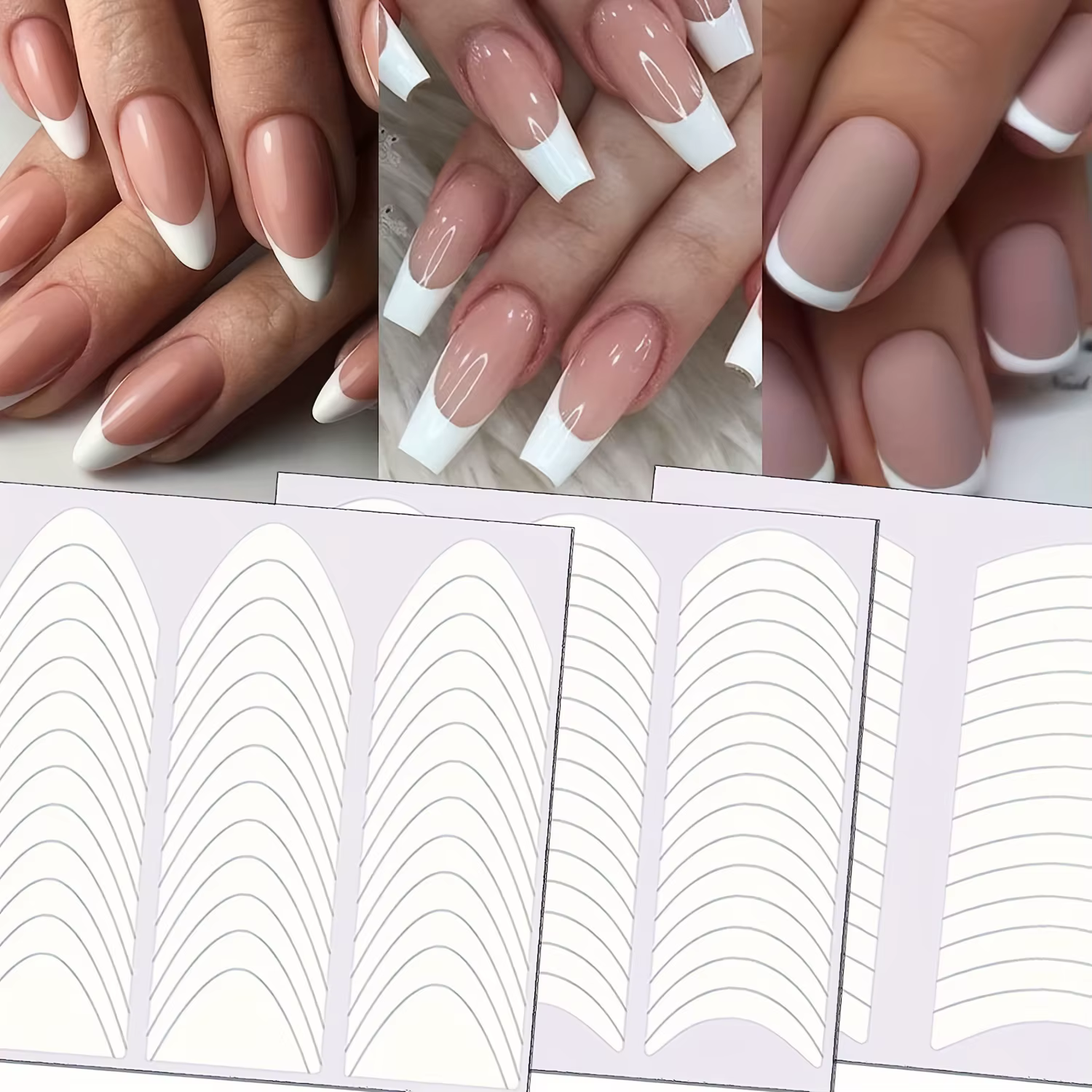 3 pièces de stickers pour nail art français