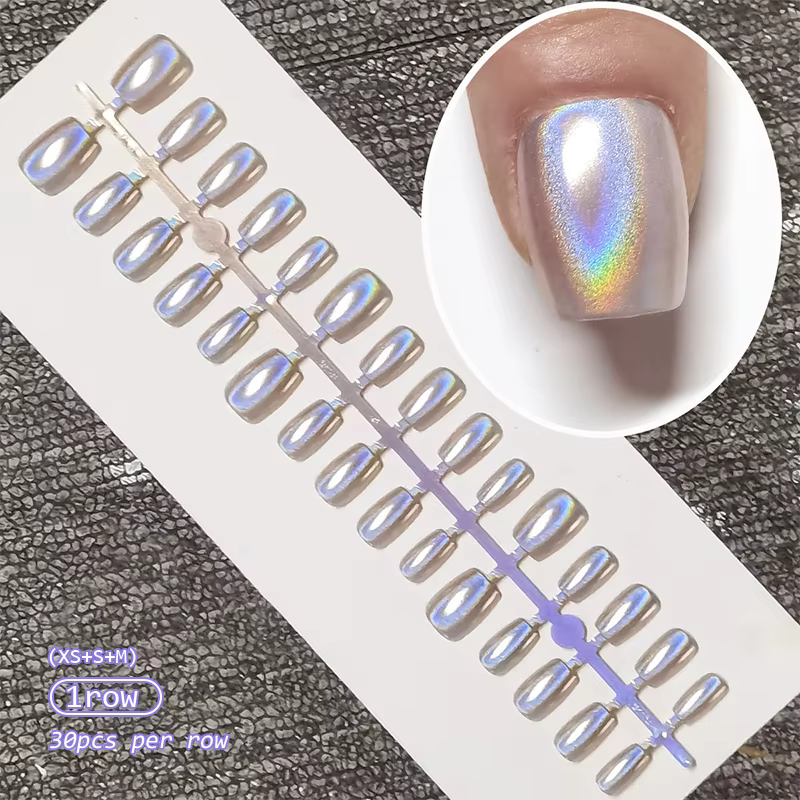 30 pièces pointe d'ongle faux ongles mode portable