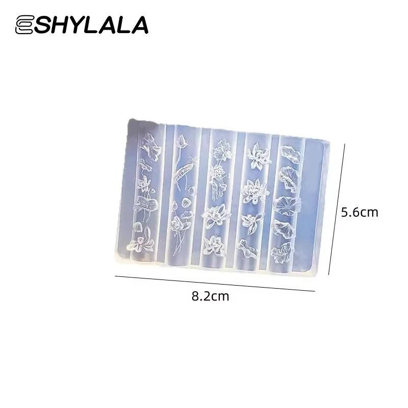 Lotus 3D Silicone Transparent moule à ongles feuilles