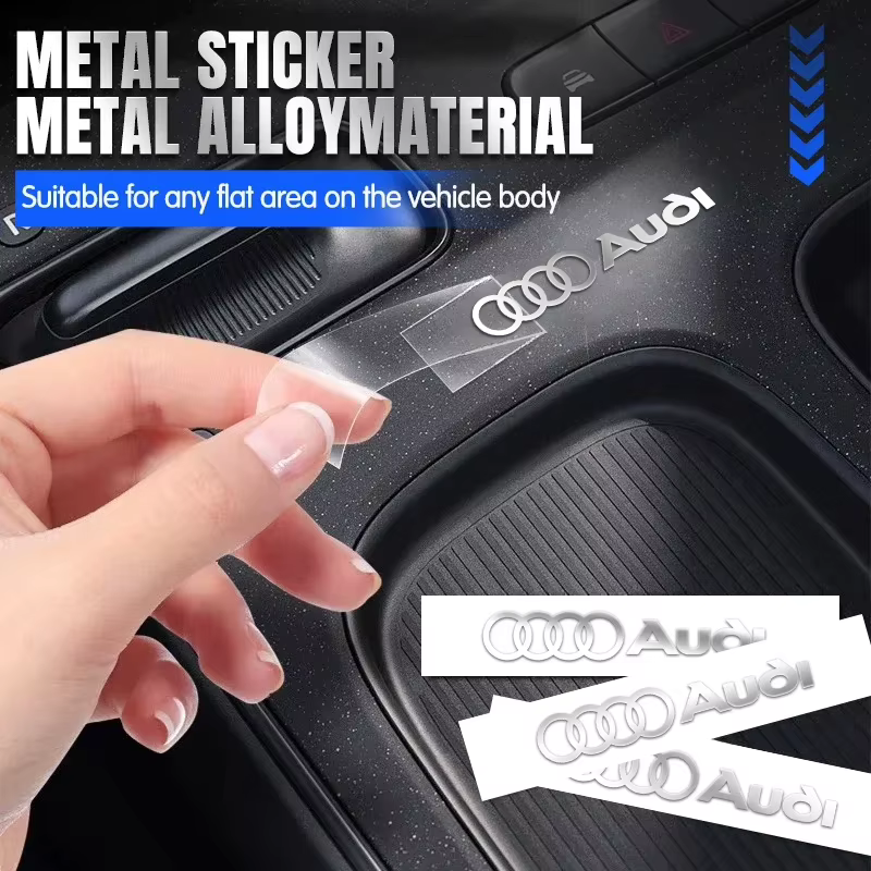 Autocollants créatifs pour emblèmes de voiture, accessoires pour Audi A4 B8 B6 B9 B7 A3 8P 8V 8L A6 C7 C6 C5, autocollants pour tableau de bord et console intérieure