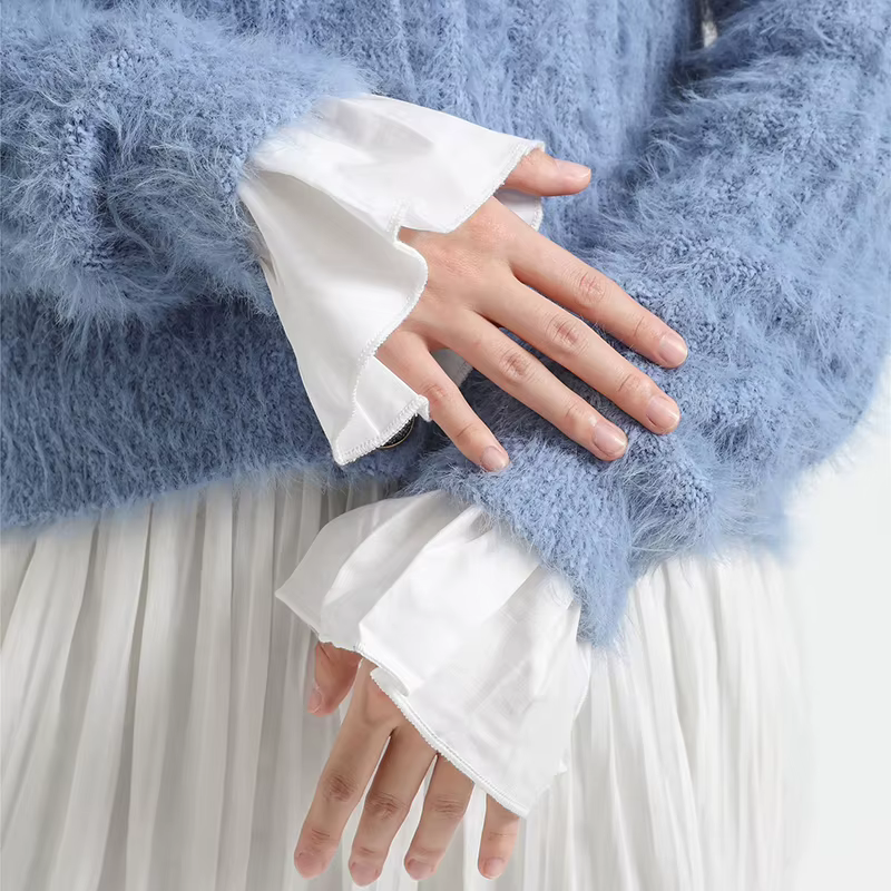 Faux poignets décoratifs en mousseline de soie pour Nail Art