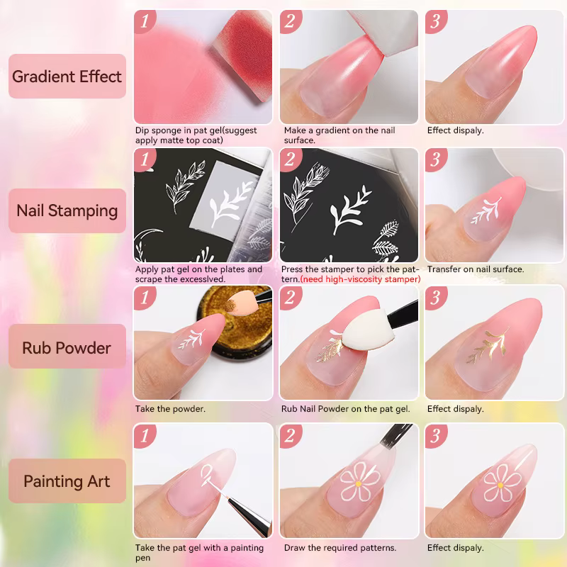 Nouveau Gel de Peinture pour Ongles Dégradé 9 Couleurs