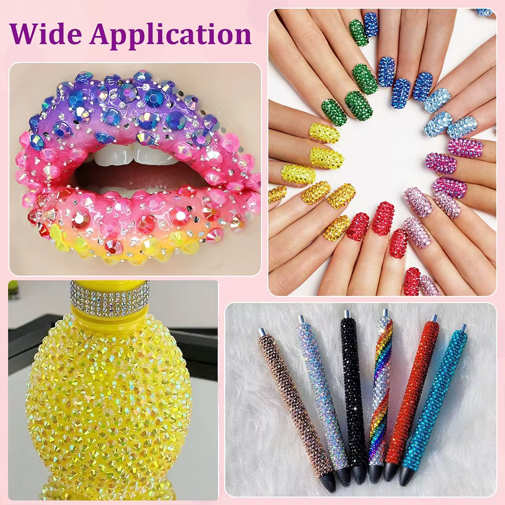 Environ 3500 pièces de strass pour Nail Art à dos plat