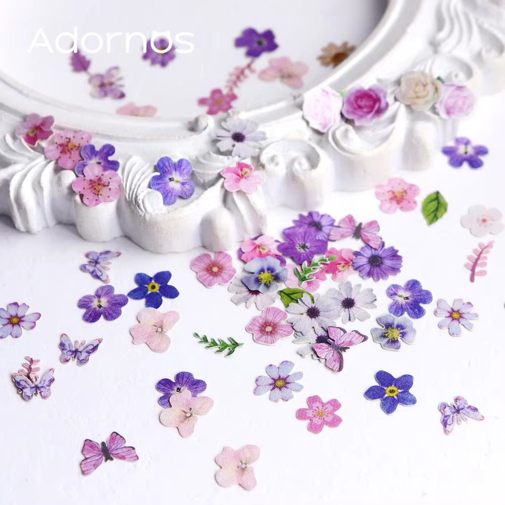 Diverses fleurs Nail Art décorations Rose marguerite Iris