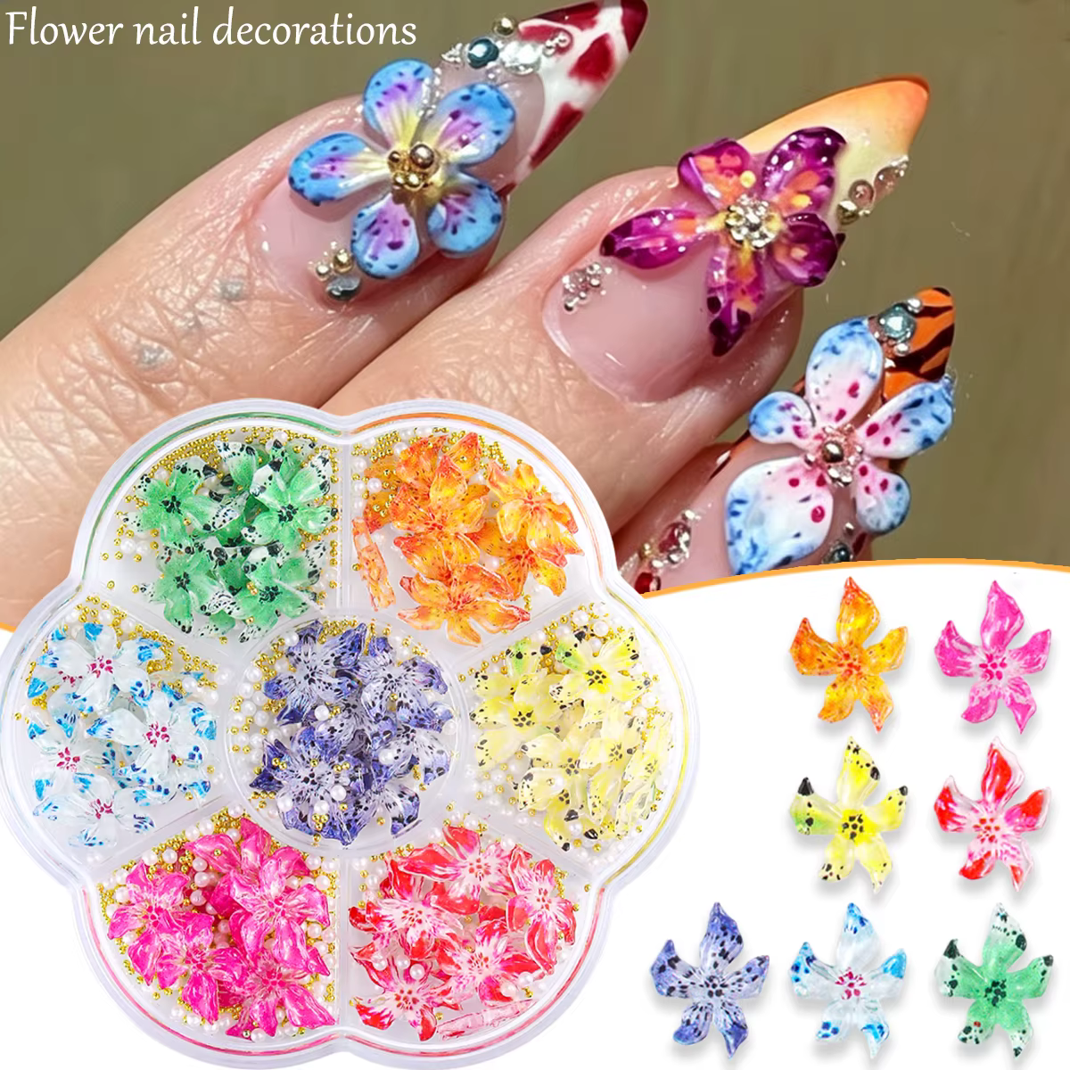 Décorations pour ongles en résine