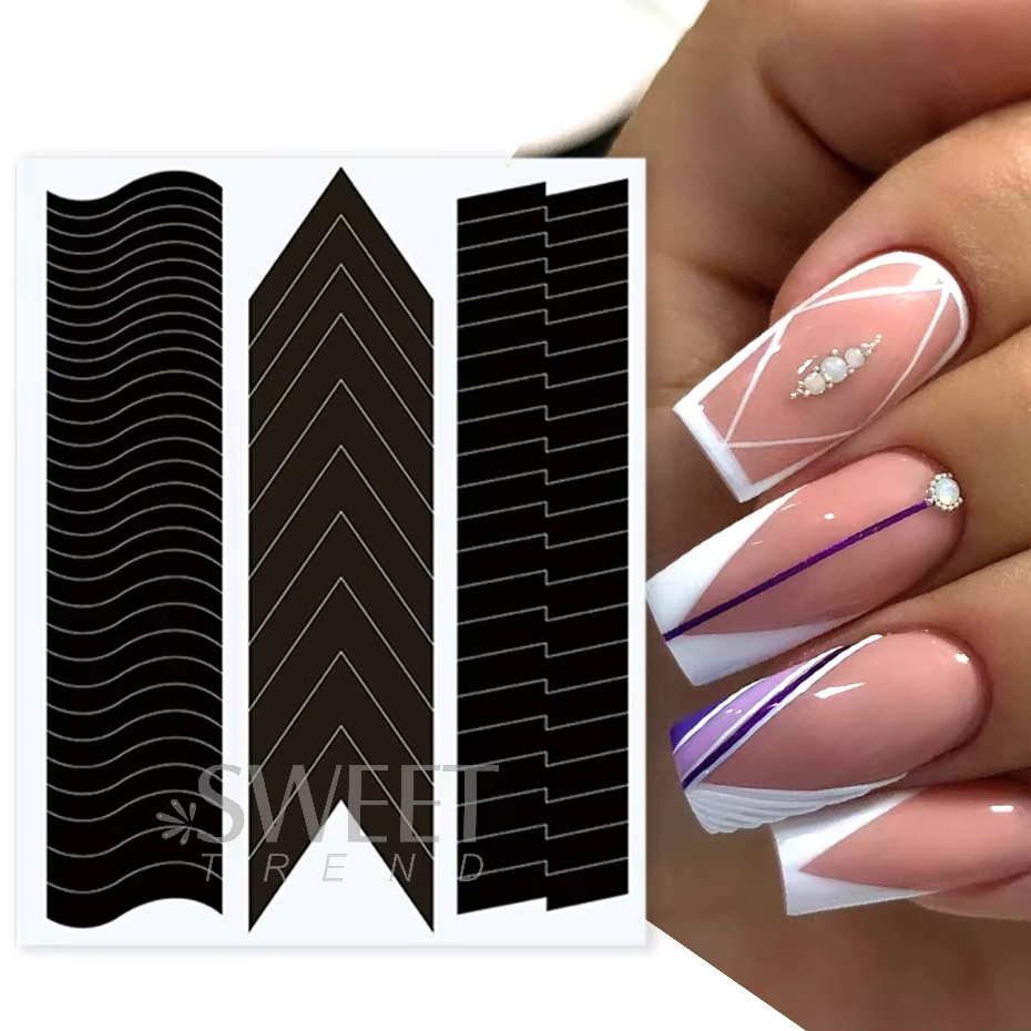 Ligne de bande française pour Nail Art