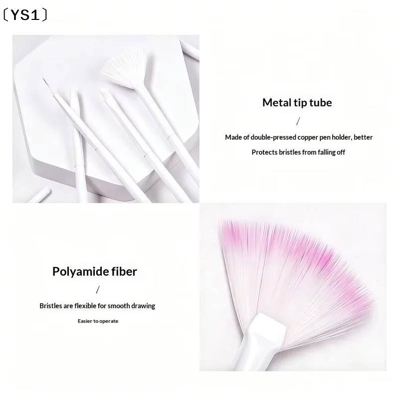 〔YS1〕Ensemble de 7 pinceaux pour nail art