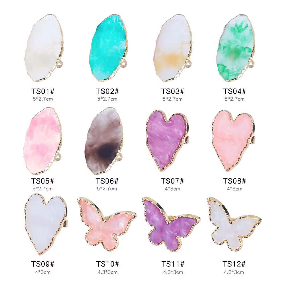 Rim Agate Finger Ring Painting Palette