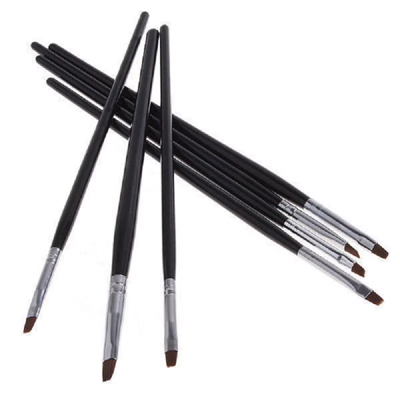 Ensemble professionnel de 7 pinceaux pour la décoration des ongles