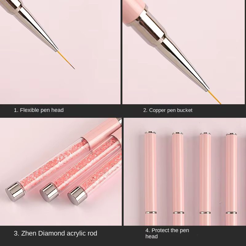 Brosse à Ongles Rose pour Salon de Manucure