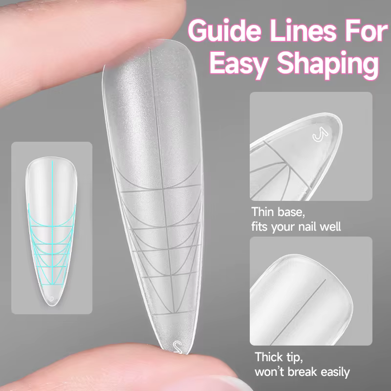 UR SUGAR 240PCS Faux ongles fins et longs