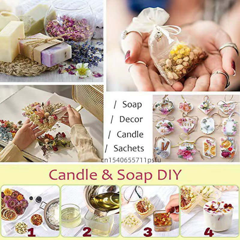 Boutons de jasmin naturels de qualité supérieure, pétales de jasmin pour mélanger des fleurs sèches, décoration de mariage à domicile, bougie à bricoler soi-même, fabrication de savon, décorations de 