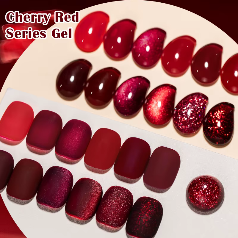 Vernis à ongles Gel série rouge cerise