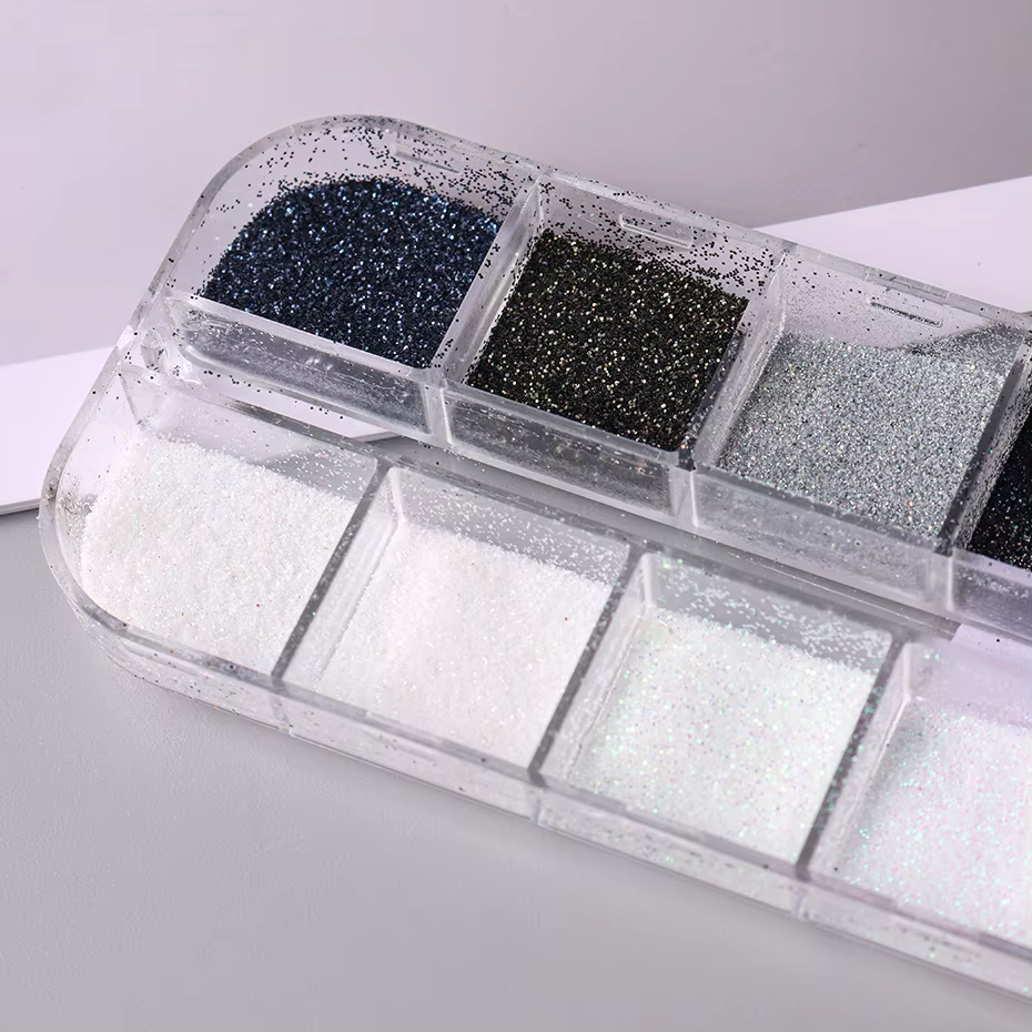 Poudre à paillettes pour ongles
