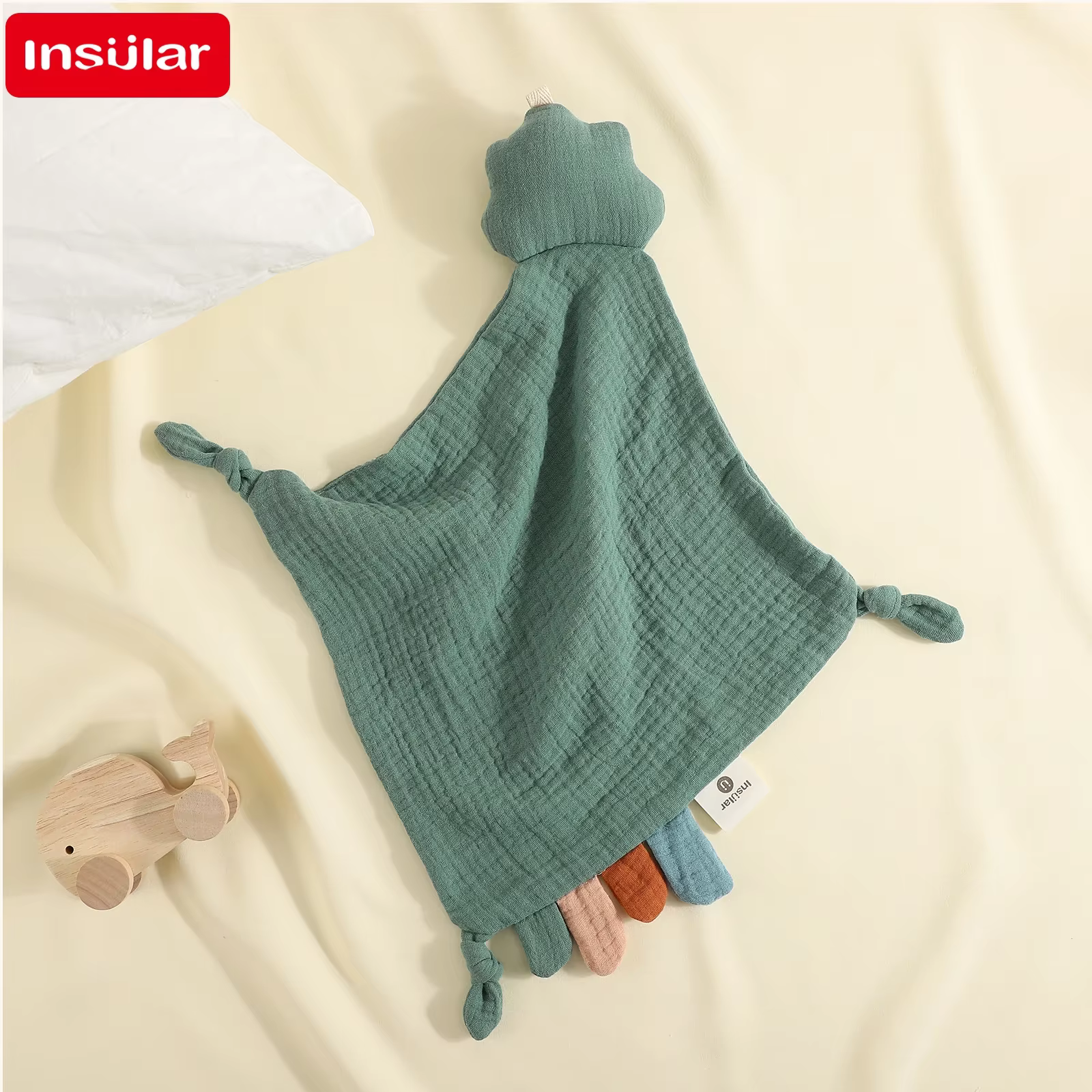 Couverture apaisante pour bébé de 0 à 1 ans, avec étiquettes, poupée aide au sommeil, doux pour la peau, mouchoir pour enfants, serviette en gaze 100% coton, nouvelle collection