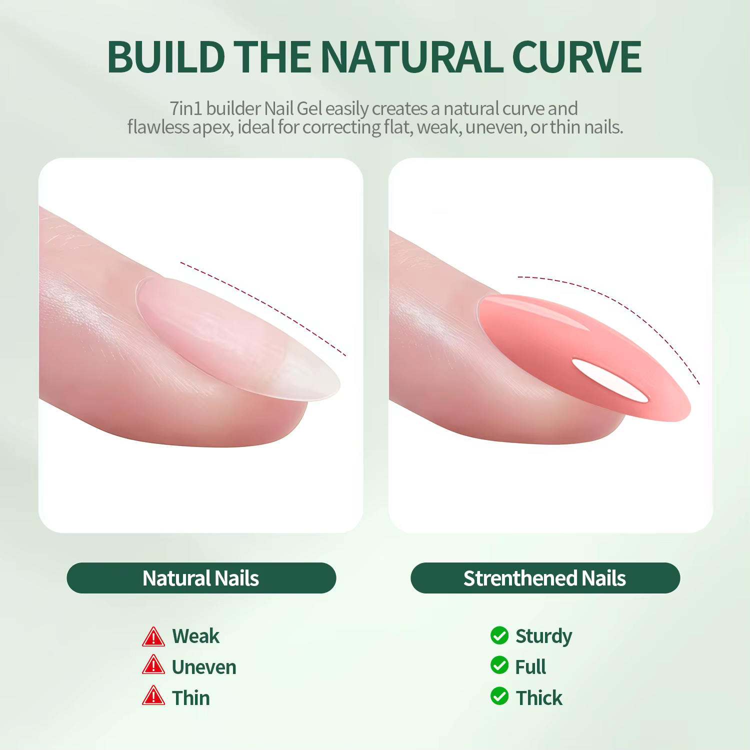 Nailpop 7IN1 constructeur Gel multi fonctionnel 15ml pour la force d'extension des ongles Apex Base de construction