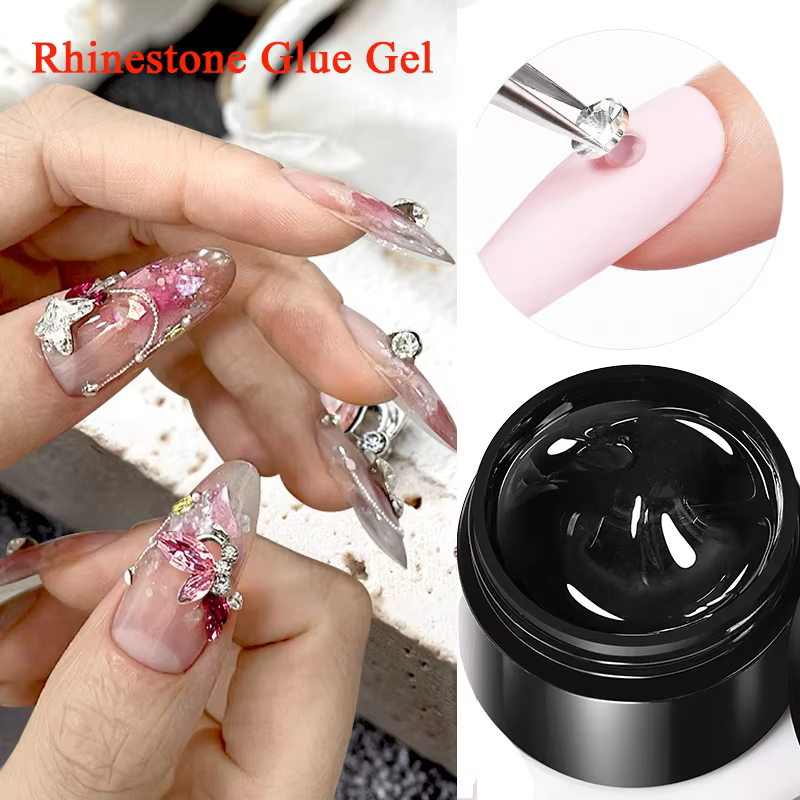 BORN PRETTY strass colle Gel miroir poudre à ongles avec brosse de revêtement d'ongle UV LED Transparent adhésif