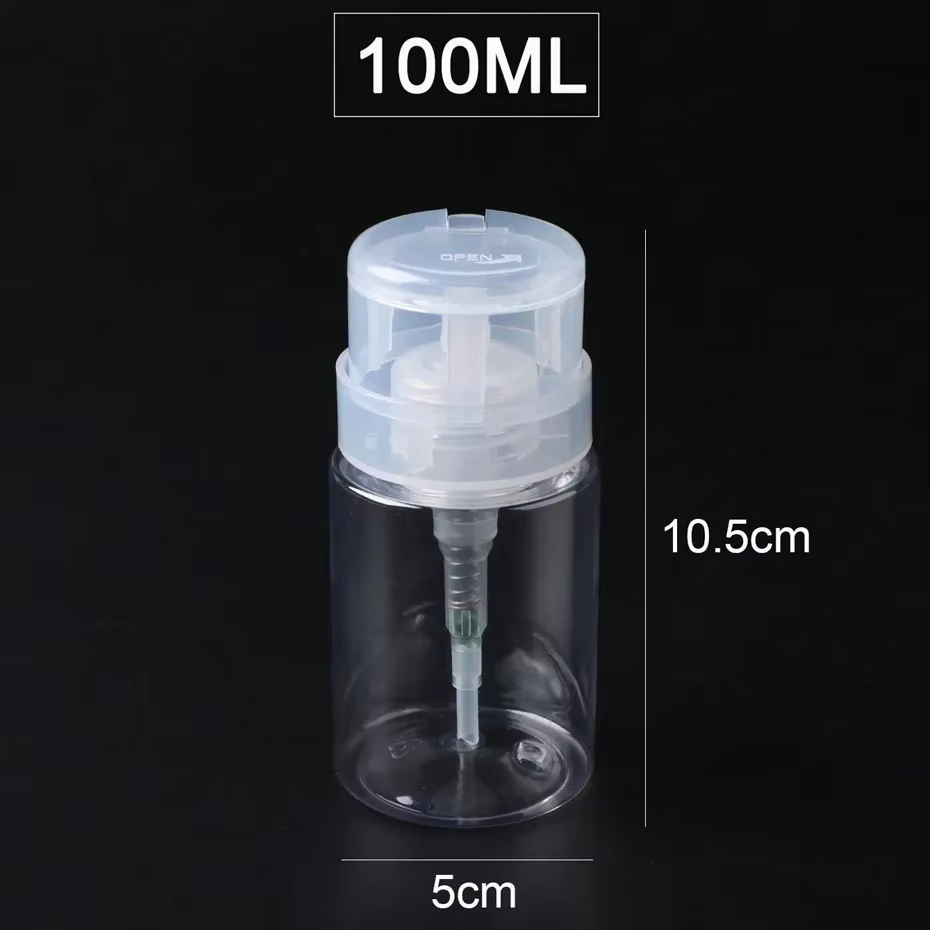 Bouteilles rechargeables de stockage d'ongles de 100 ml