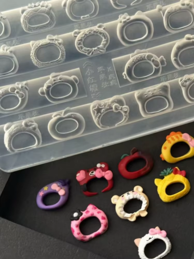 Moule à ongles en silicone transparent 3D
