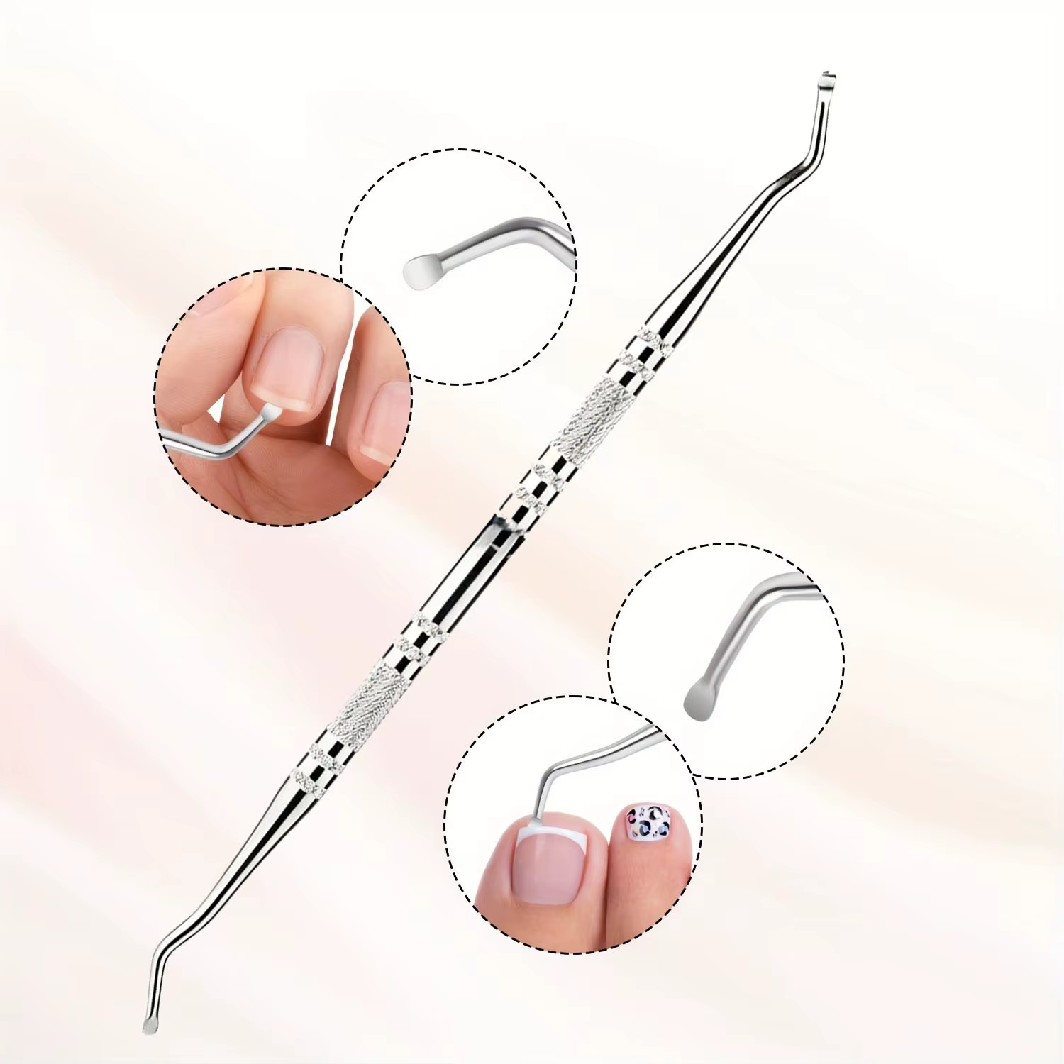 Pousse-ongles en acier inoxydable