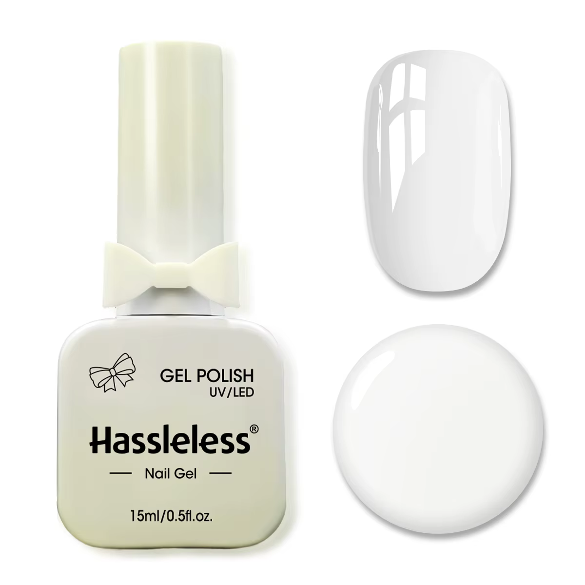 Vernis à ongles gel blanc laiteux Hassleless Pudding