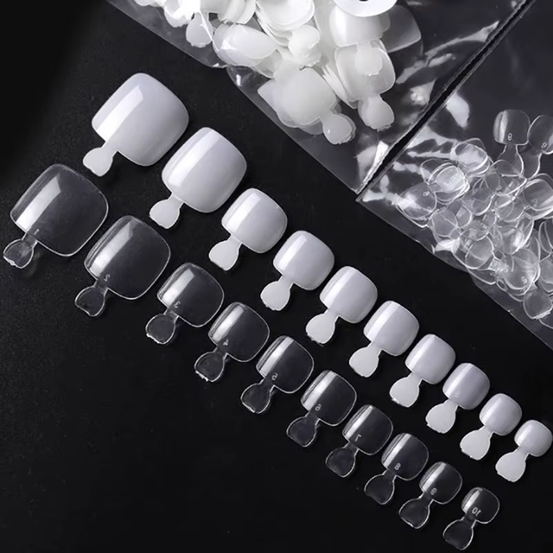 500 faux ongles d'orteils artificiels