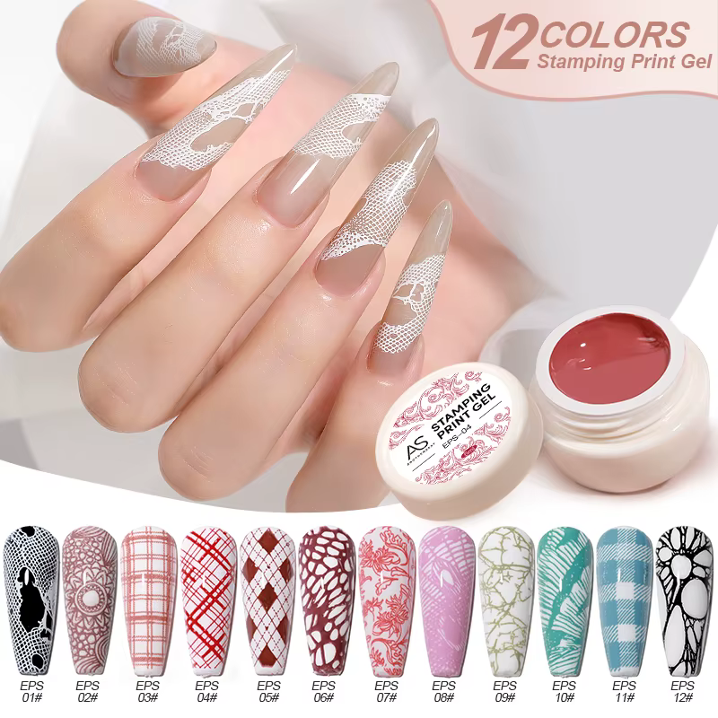 AS Nail Printing Stamping Gel Polish 5ml Couleurs