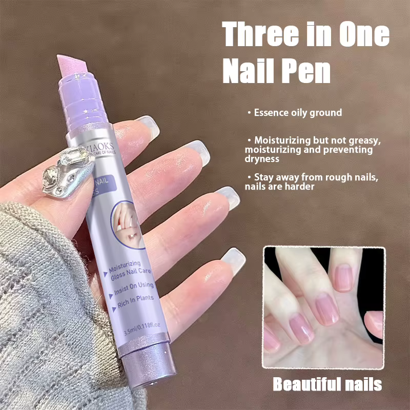 Stylo d'huile pour soins des ongles 3-en-1
