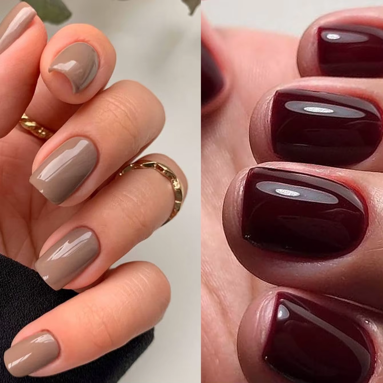 Faux ongles français courts et carrés pressés