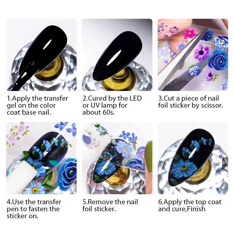 Vernis à ongles en feuille de transfert