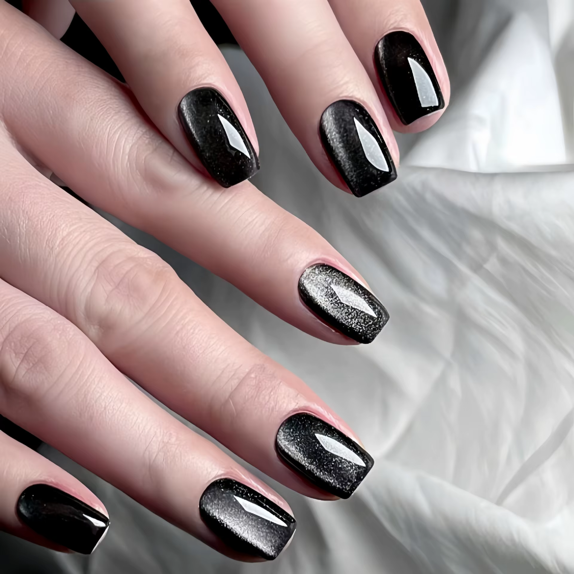 Faux ongles yeux de chat brillants