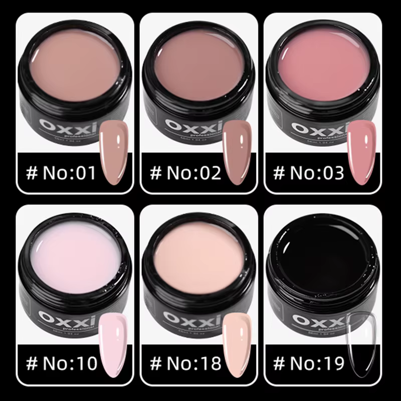 OXXI Gel pour Extension d'ongles manucure Poly ongles Gellac 56ml constructeur uv led Gel vernis Semi-permanent nu
