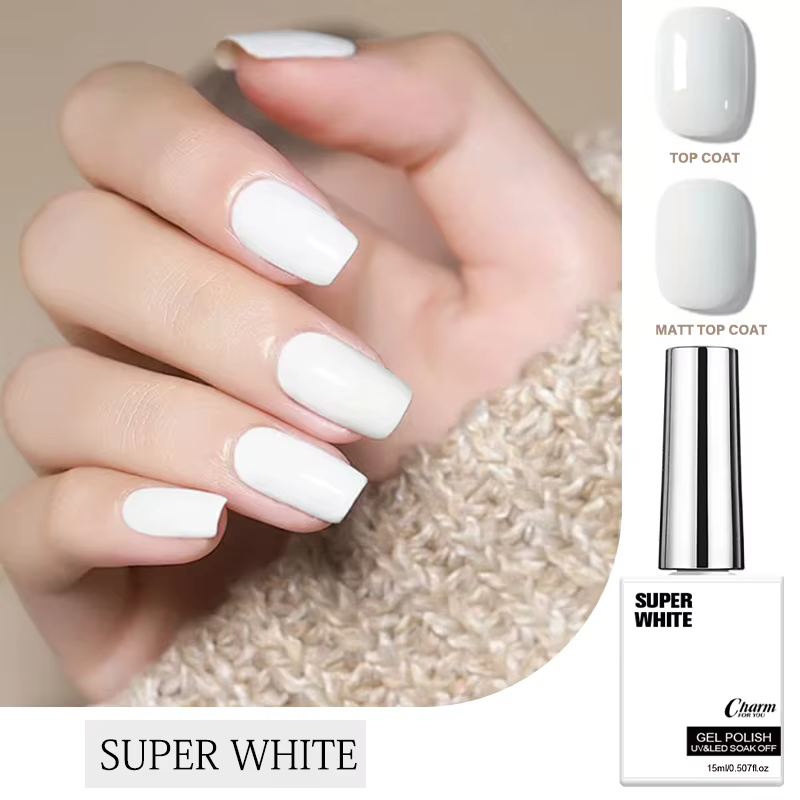 Vernis à ongles gel super blanc 15ml UV LED Soak Off