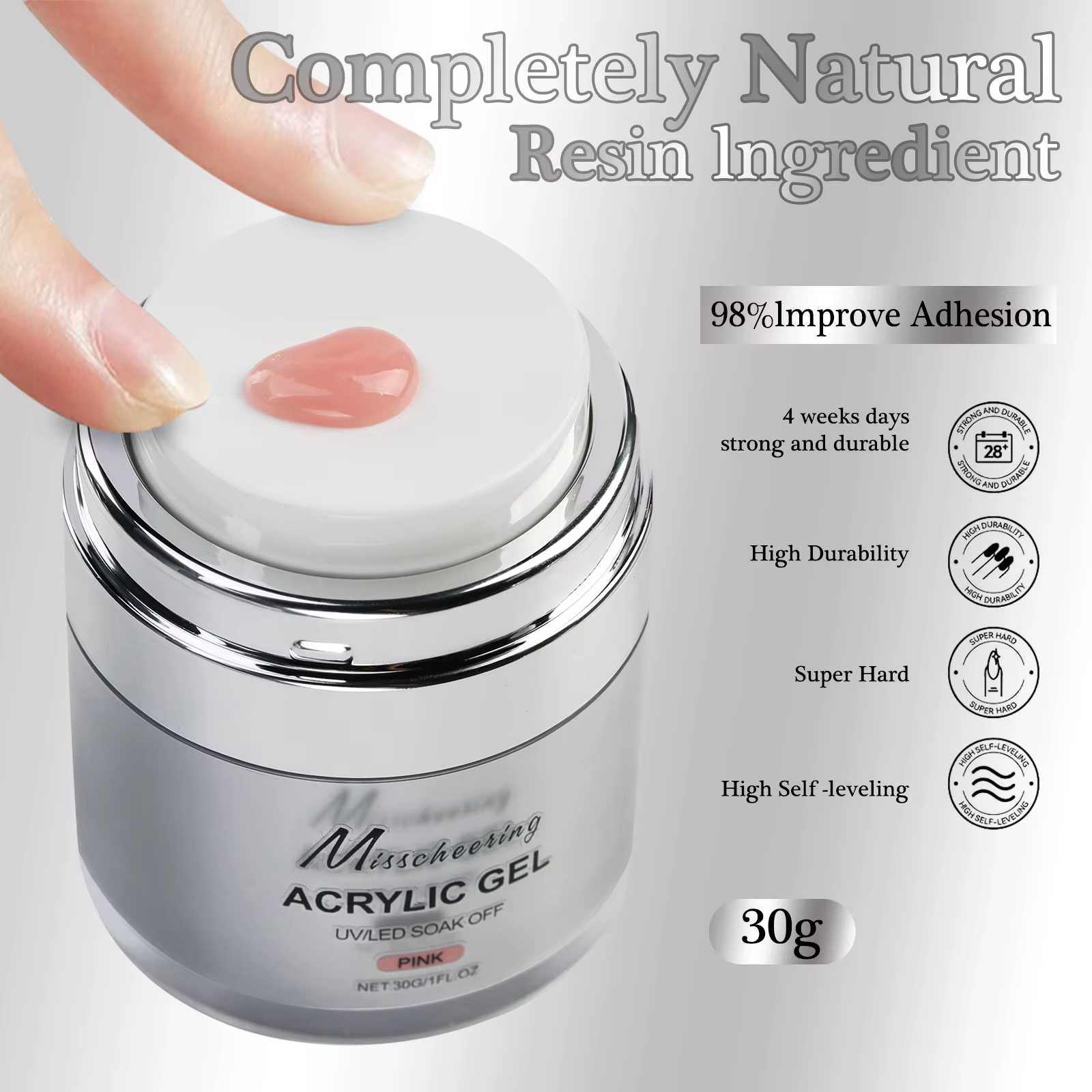 15/30g Gel pour ongles à constructeur rapide blanc nu rose clair Gel d'extension pour Nail Art Gel acrylique multifonctionnel tremper UV LED pour Salon
