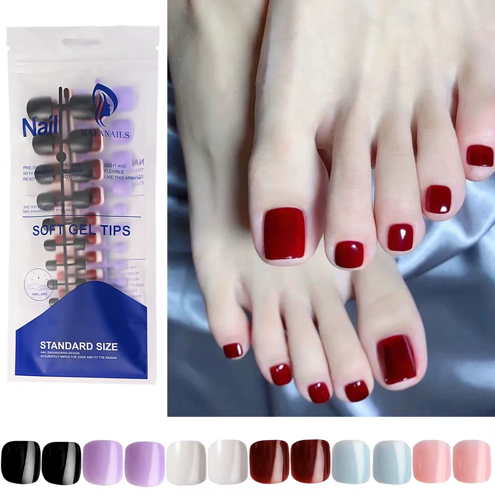 Faux Ongles Courts et Carrés pour Femme et Fille