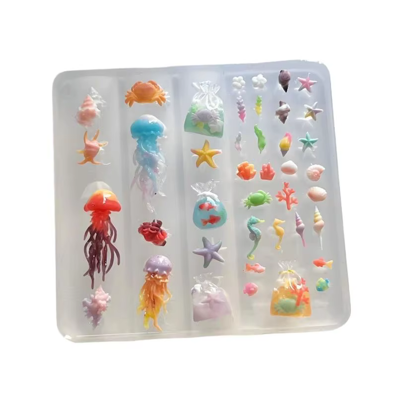 Moule à ongles en silicone transparent pour décoration d'ongles 3D DIY