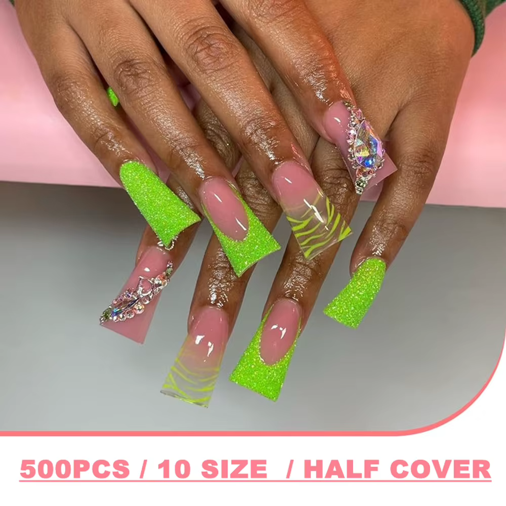 Faux ongles en forme de bec de canard - 500 pièces