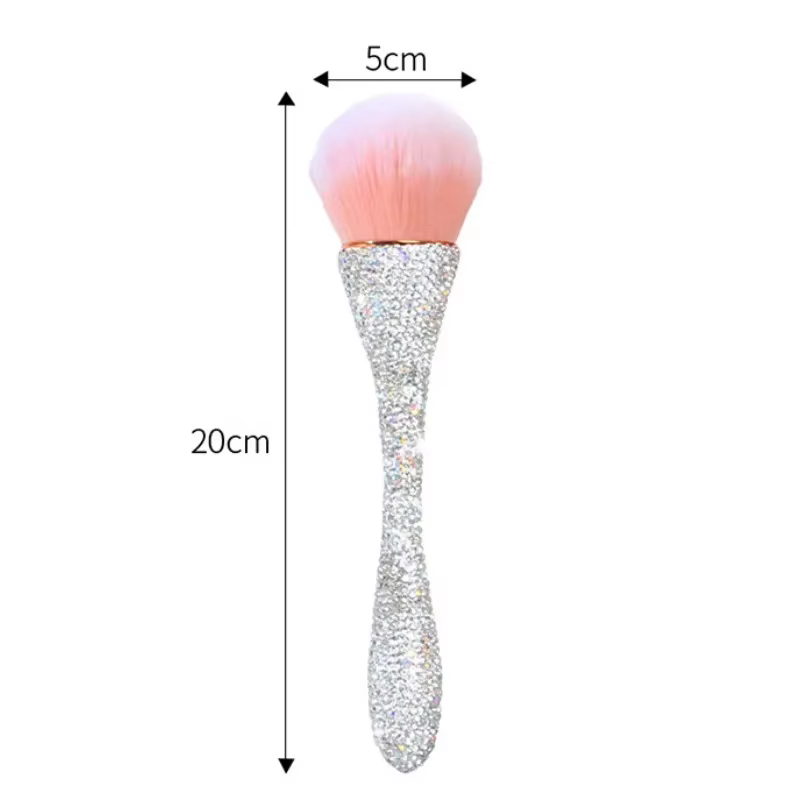 Pinceau à ongles luxueux à poignée scintillante