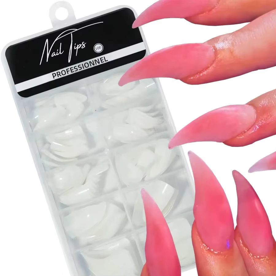100 faux ongles artistiques en forme de griffe d'aigle