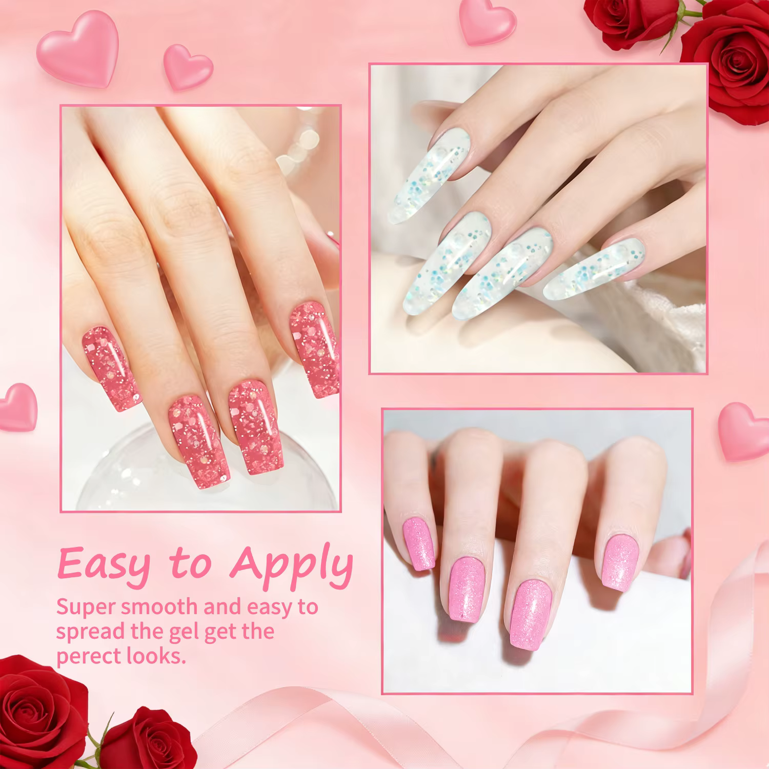 Kit de démarrage Poly Gel pour ongles : 5 couleurs