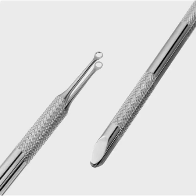 Dissolvant de bâtons de manucure à Double extrémité en acier inoxydable