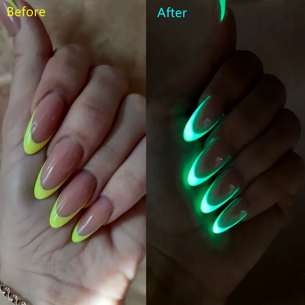 Pigment fluorescent en poudre de phosphore lumineuse pour ongles 12 couleurs-10g pour ongles/maquillage...