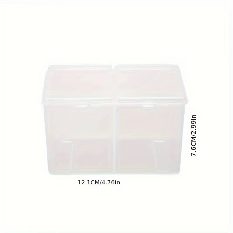 Boîte de rangement pour ongles, 1 pièce, Double Grille, anti-poussière, couverture de ceinture, feuille de coton, boîte de rangement pour serviettes, accessoires pour ongles, finition