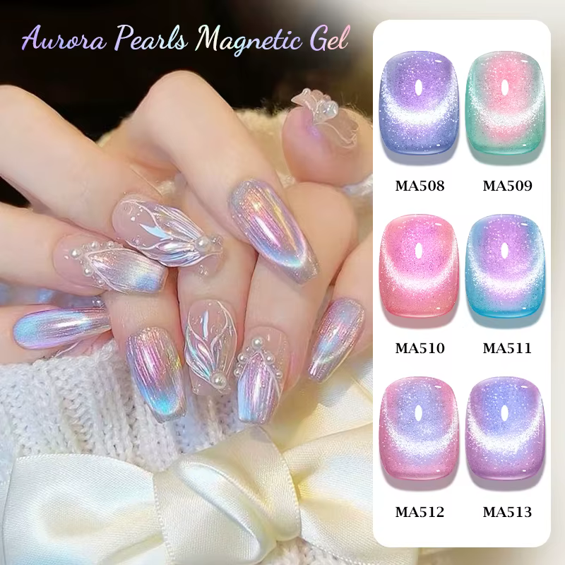Vernis à ongles gel magnétique effet perles d'aurore 7ml
