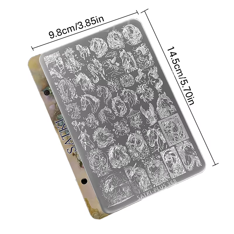 Plaques de stamping pour ongles 2026 Année du Cheval
