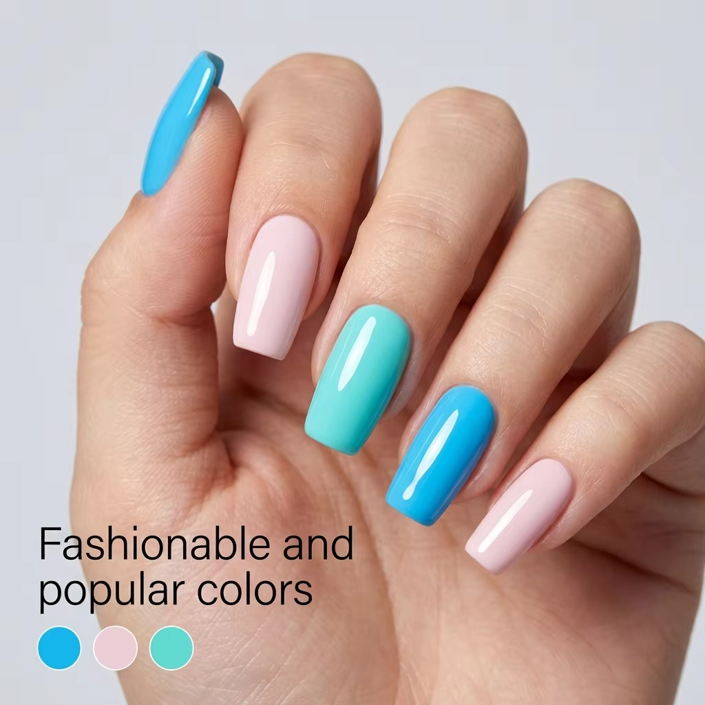 Ensemble de vernis à ongles en gel printemps/été, 9 couleurs, tendance et à la mode, vernis à ongles en gel LED à dissolvage par l'eau