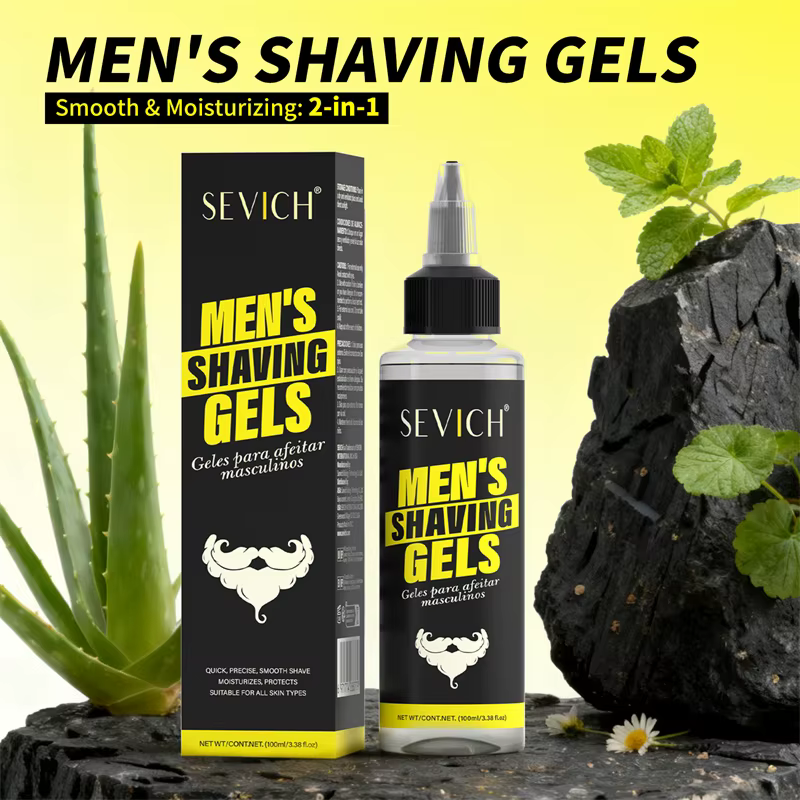 Crème à raser Gel à raser naturel hommes crème à raser Non irritante hydrater lisse Transparent barbe moususse à raser pour hommes cadeau