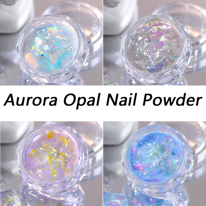 Aurora opale poudre à ongles sirène