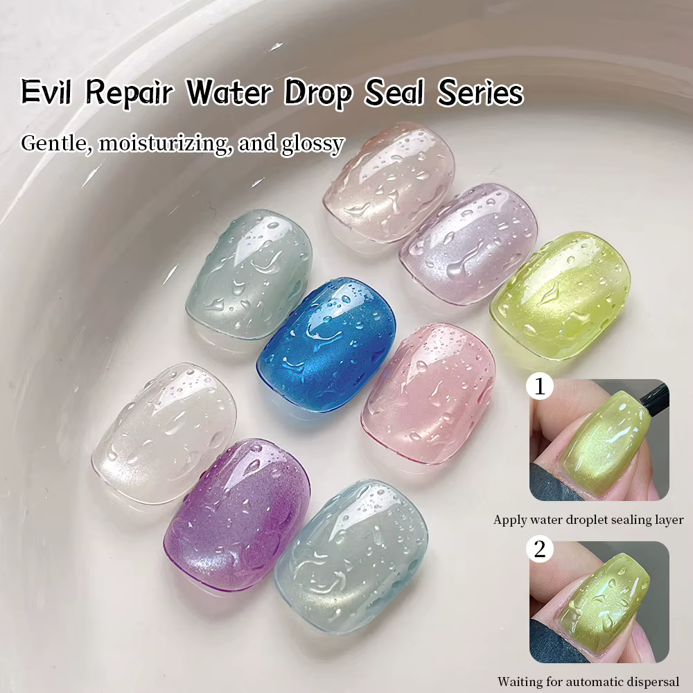 KANIU 12ML Vernis à ongles gel transparent effet goutte d'eau
