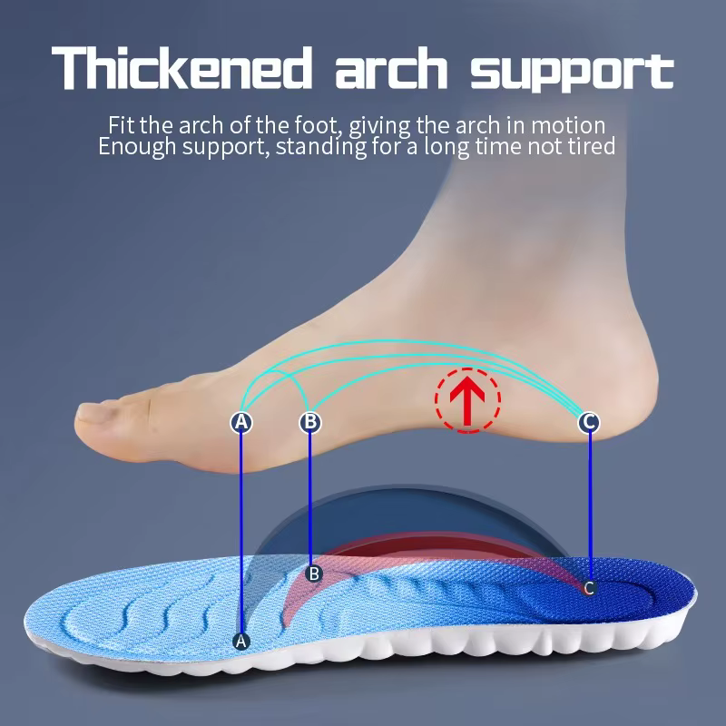 Semelles de sport 4D Cloud Technology pour chaussures, semelle en PU, douces, respirantes, amortissantes, pour la course à pied, soins orthopédiques.